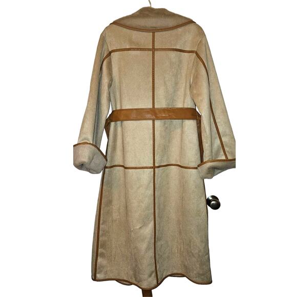 New Free People x Marei 1998 Sweet Pea Duster $835 Overcoat XS/S Faux Fur Lined - Picture 5 of 8